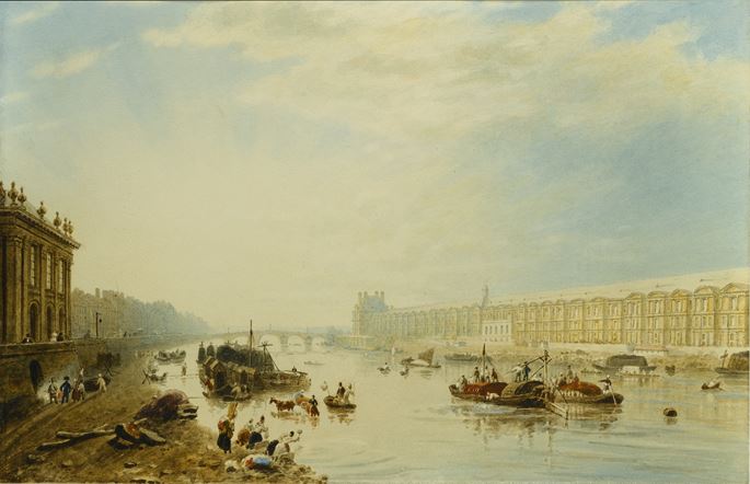 Frederick Nash - The Seine, Looking Towards the Louvre and the Pont Royal | MasterArt